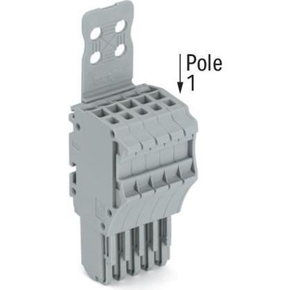 Wago Connettore multipoint femmina a 1 filo, Accessori di elettronica + Alloggiamento, Grigio