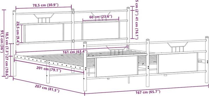 Image du produit vidaXL Bettgestell (160 x 200 cm)