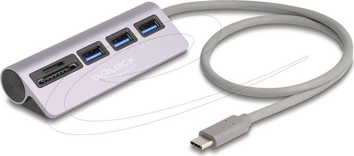 Produktbild Delock 3 Port USB 5 Gbps Hub inklusive SD und Micro SD Card (USB-C, 3 Ports)