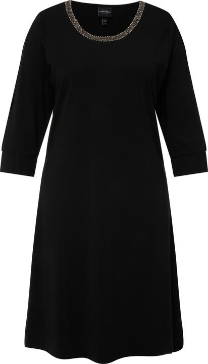 Produktbild Ulla Popken Midikleid, Schmuckband, A-Linie, Rundhals, 3/4-Arm (50, 52)