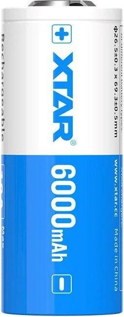 Actual product image Xtar 26650 6000mAh Akku mit Schutz (1 pcs., 26650, 6000 mAh)