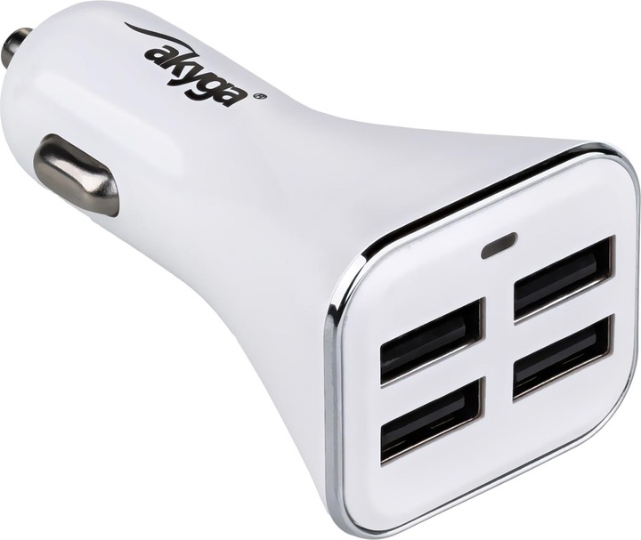 Actual product image Akyga AK-CH-09 car charger 4x USB 6.8A white 12V
