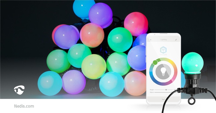 Image du produit Nedis SmartLife Décoratif LED Wi-Fi RGB 20 LED"s 10 m Android™ / IOS (10 m)
