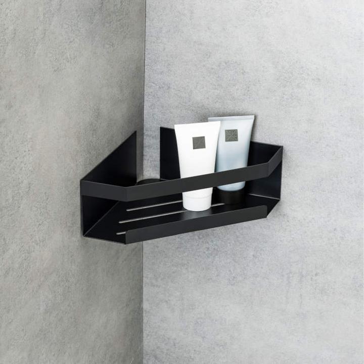 Produktbild Wenko SW Eckablage Meleto schwarz (28.50 x 18 x 8 cm)