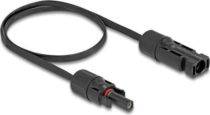 Produktbild Delock DL4 Solar Flachbandkabel Stecker zu Buchse 60 cm schw (Solarkabel)