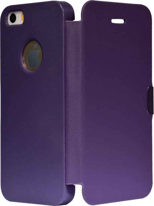 Produktbild König Design Apple iPhone 5 / 5s / SE Hülle Case Handy Cover Schutz Flip Schutzhülle Violett (Apple iPhone 5)
