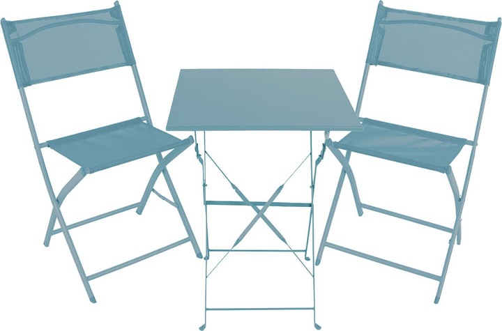 Actual product image Mojawo 3tlg Bistroset Gartenmöbelset Outdoormöbel Balkon klappbar Farbauswahl (60 cm)