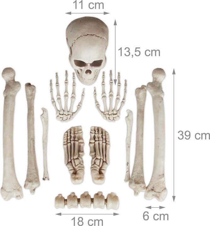 Produktbild Relaxdays Dekoknochen Halloween (12 Stück)