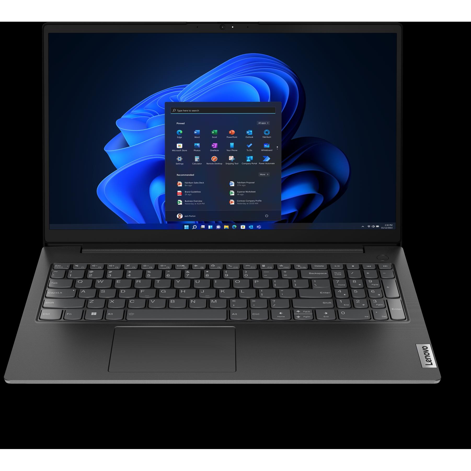 Lenovo V15 Gen 4 (15.60", AMD Ryzen 7 7730U, 16 GB, 512 GB, DE), Notebook, Schwarz