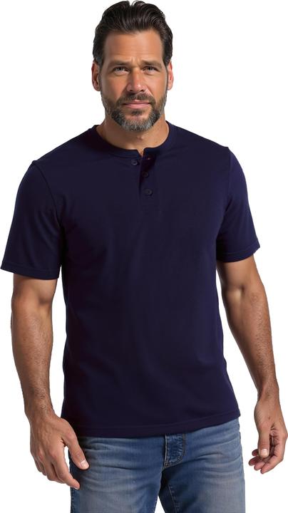 Actual product image JP1880 2 Pack of Three Button Short Sleeve Cotton Henley Tee (4XL)