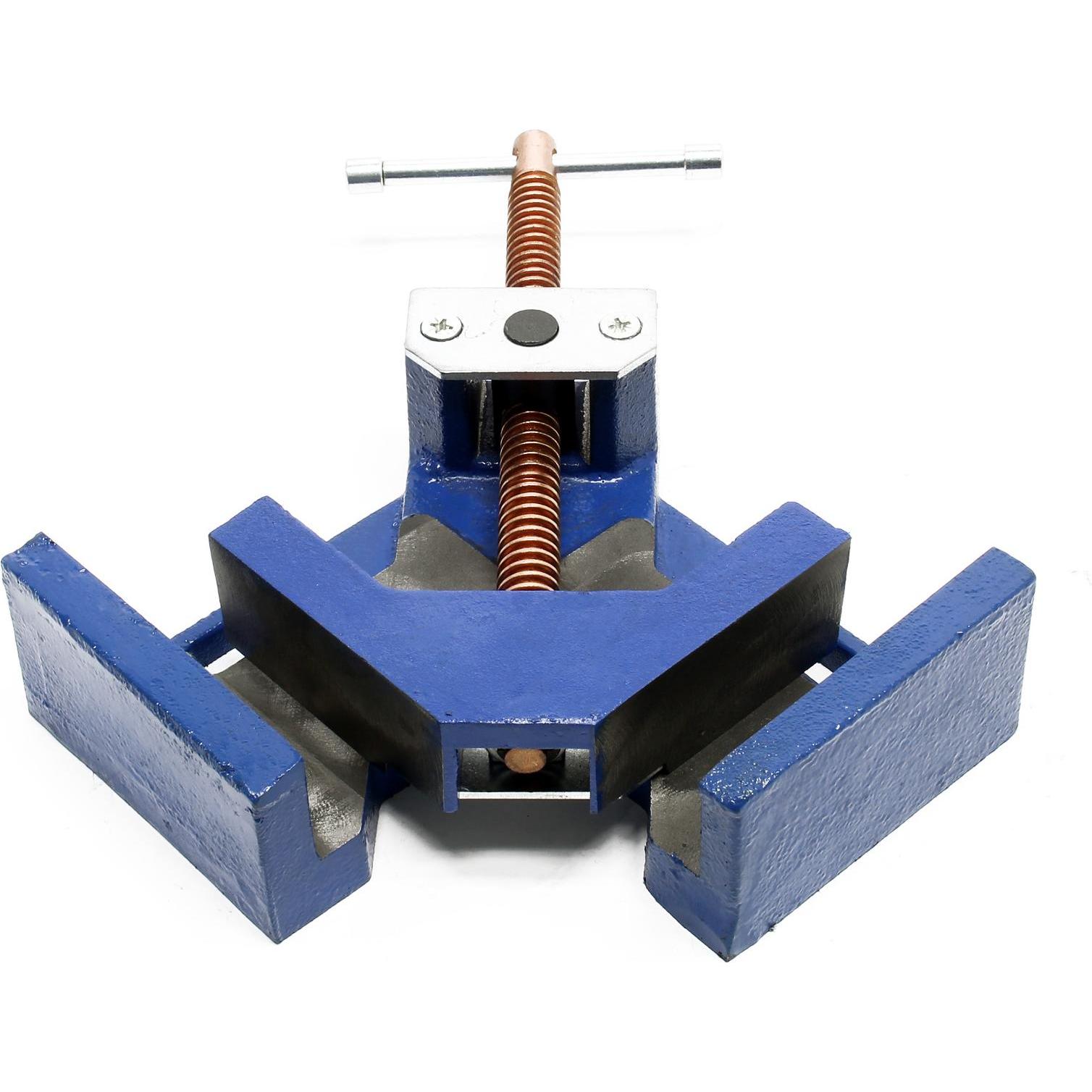 Thumbnail - Wiltec, Schraubstock + Zwinge, Winkelschraubstock 90° 60mm tief Winkelzwinge Schraubstock Gehrungszwinge (60 mm)
