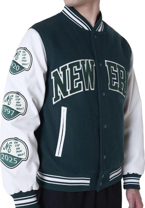 Actual product image New Era Varsity College Jacke - BRAND PATCHES - S (S)