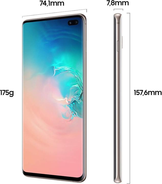 Actual product image Samsung Galaxy S10+ (512 GB, Ceramic White, 6.40", Hybrid Dual SIM, 4G)