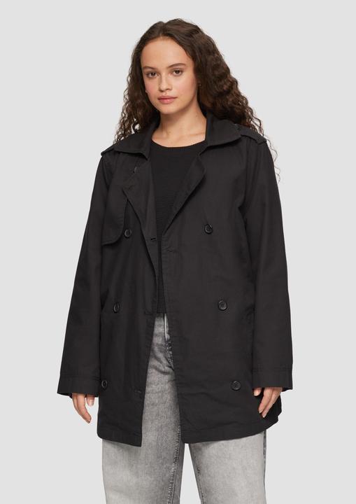 Produktbild S.Oliver Outdoor-Jacke Kurzer Trenchcoat aus Baumwolle mit Gürtel