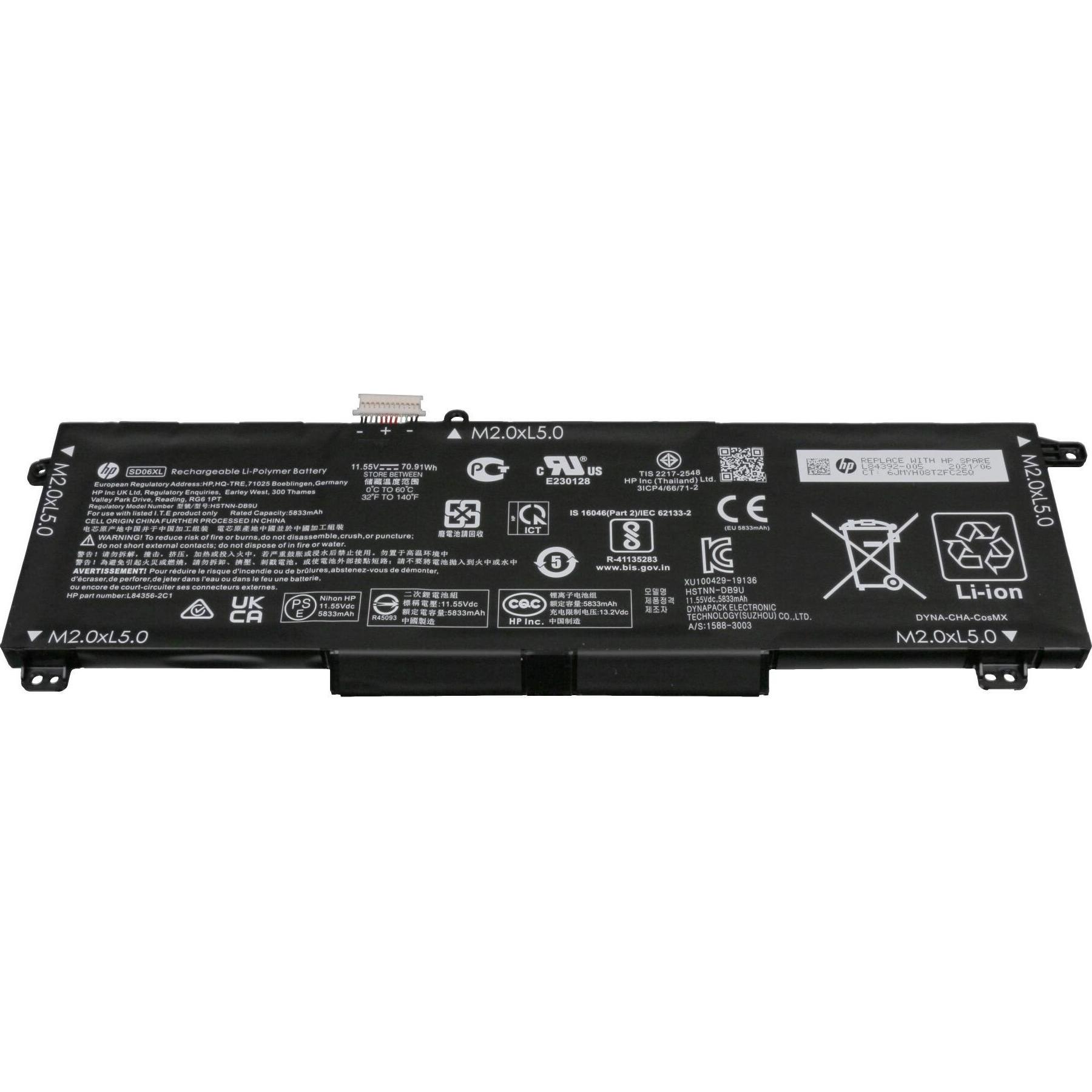 HP SD06XL (6 Zellen, 6100 mAh), Notebook Akku