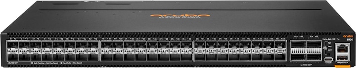 Actual product image Aruba HPE Networking CX8100 48x10G SFP+ 4x40/100G QSFP28 FB 3Fan 2AC PSU SW Bundle EU en (52 Ports)