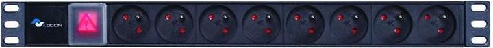Produktbild Générique 1U standard French PDU for 19" cabinet+SW/ 8 outlets
