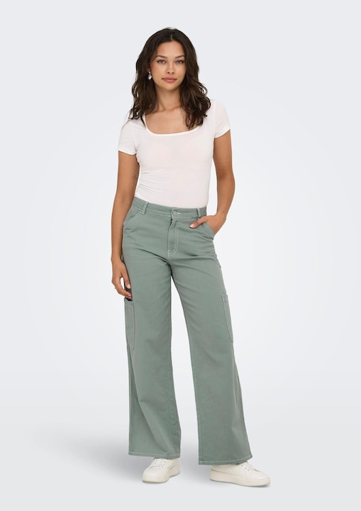 Produktbild JdY Weiter Beinschnitt Hohe Taille Hose Cargo-Hose (XS)