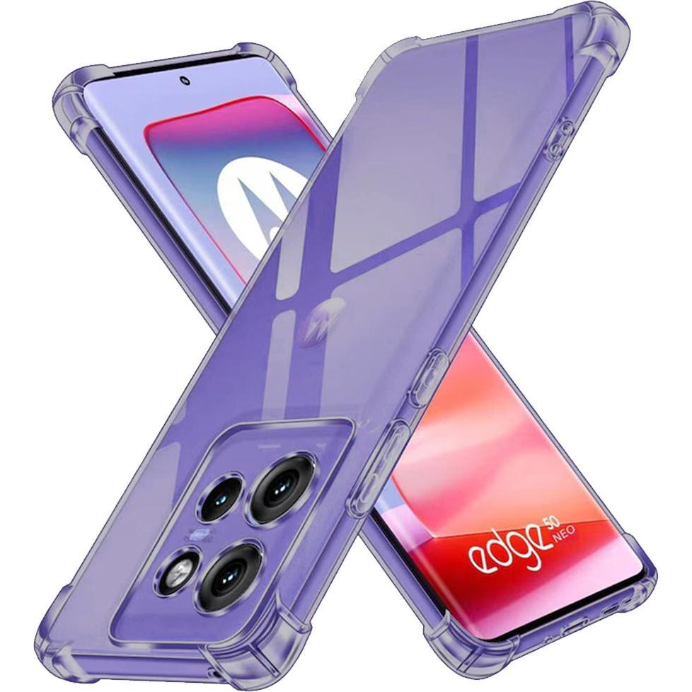 Techsuit - Shockproof Clear Silicone - Motorola Edge 50 Neo / Motorola ThinkPhone 25 - Smoke Black (Motorola Edge 50 Neo, Motorola ThinkPhone 25), Cov