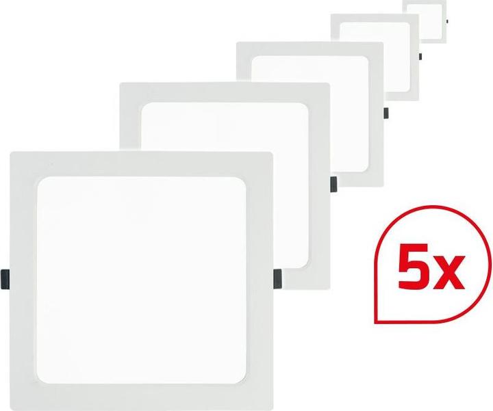 Produktbild Dotlux 600098 LED-Einbaupanel SQUAREeco IP20 16W 4000K 175x175mm Bundle 5 Stück