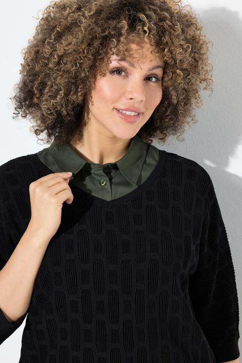 Immagine prodotto Ulla Popken Colletto da camicia con abbottonatura da indossare sotto diversi top (54)