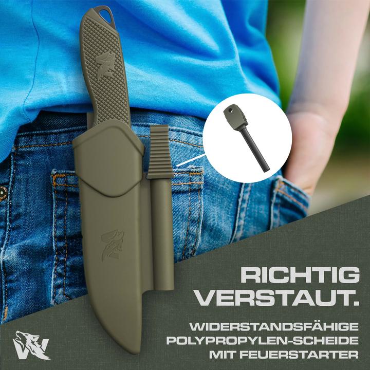 Immagine prodotto Wolfang W KIDS Active con Fire Starter Verde Stonewash (9 cm)