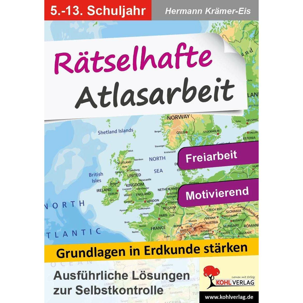 Rätselhafte Atlasarbeit, Schulbücher von Hermann Krämer-Eis