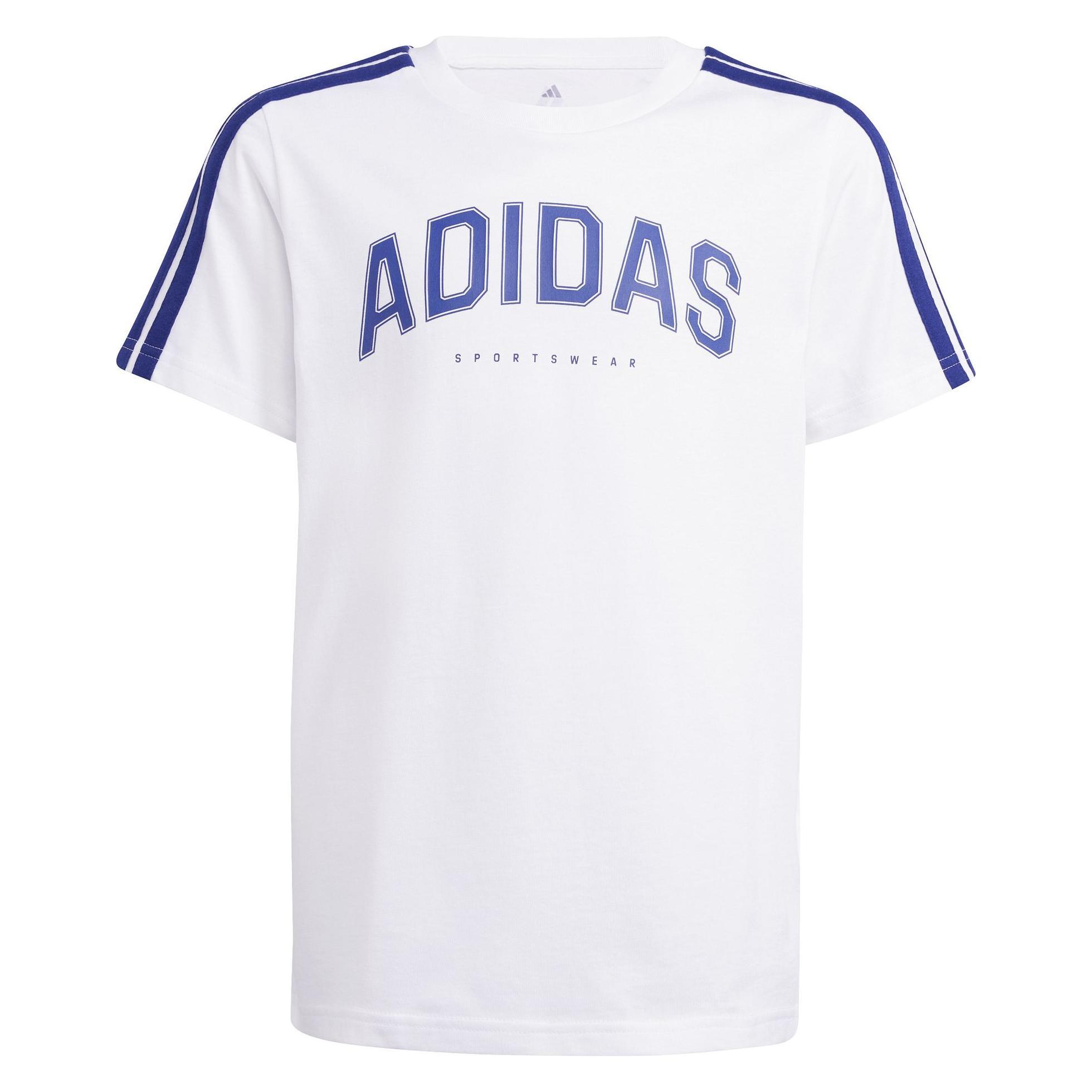 Adidas, Unisex, Sportief Shirt, Kid's Collegiate Tee (152), Wit, 152