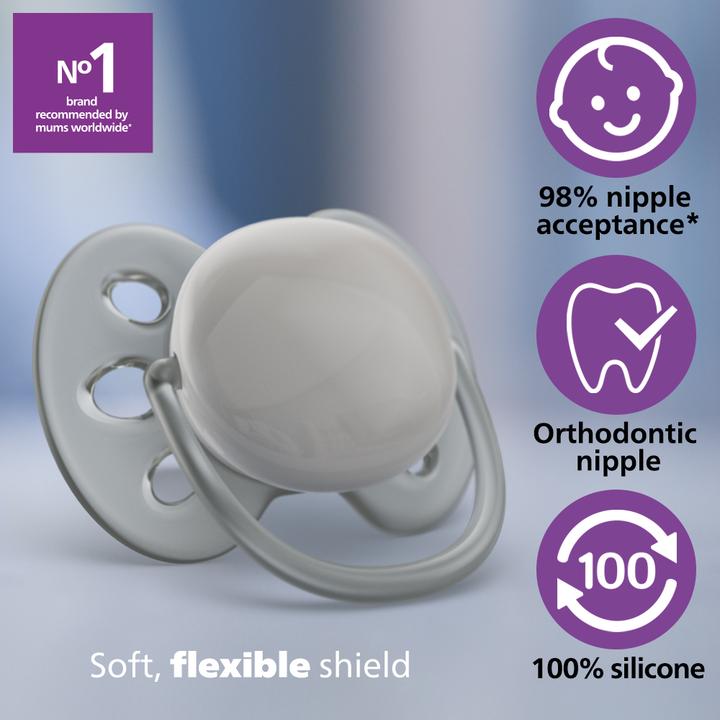 Produktbild Philips Avent Pacifier SCF091/41 ultra soft (2 x, bis 6 Monate)
