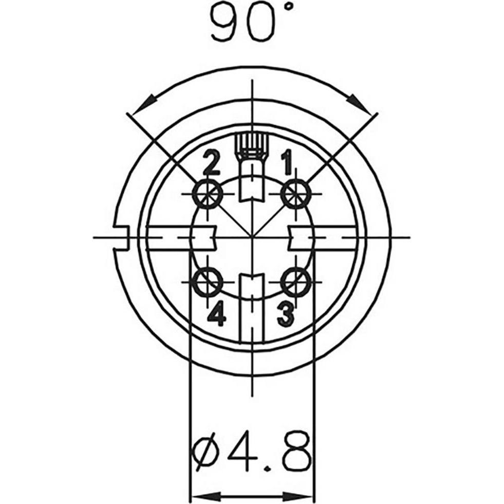 Lumberg 0250 04 Rundsteckverbinder Stecker, gerade Gesamtpolzahl: 4 1 St., Elektronikkabel + Stecker, Schwarz