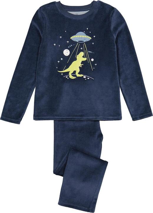 Produktbild La Redoute Collections Samtpyjama mit nachtleuchtendem Motiv (128)