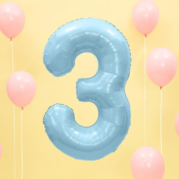 Produktbild Partydeco Zahl 3 (1 x)
