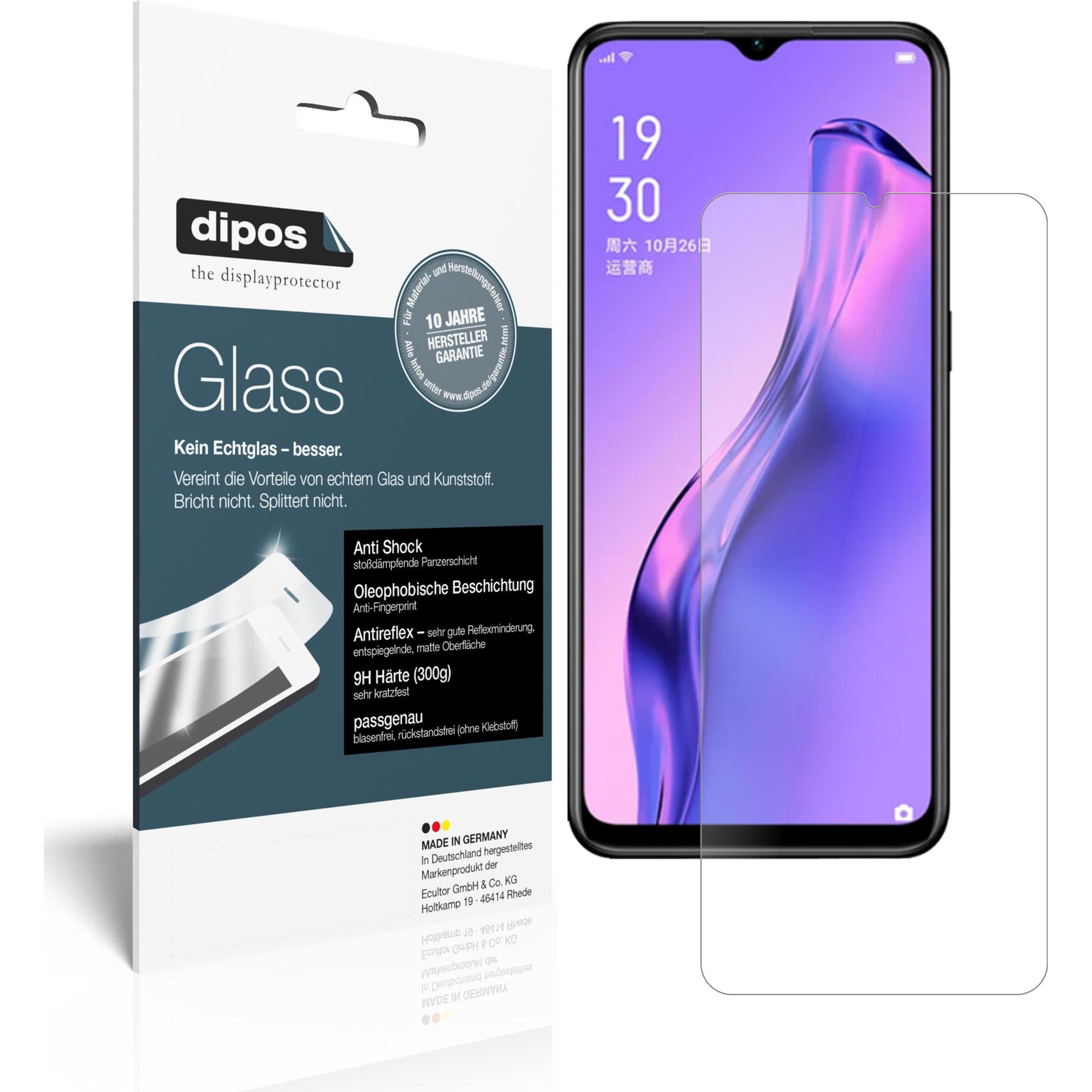 Dipos Displayschutz Anti-Shock (2 Stück, Oppo A31), Smartphone Schutzfolie, Transparent