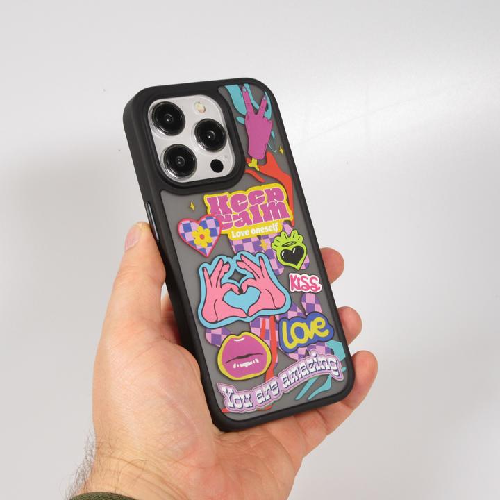 Immagine prodotto PhoneLook Coque Gel blur stickers Keep Calm trasparente (Apple iPhone 15 Pro Max)