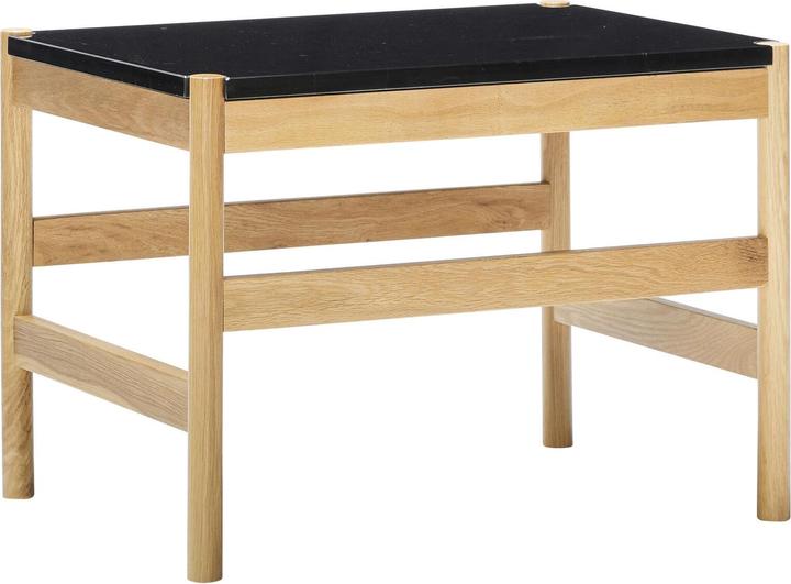 Image du produit Hübsch Table d'appoint Raw Noir/Naturel (60 x 40 x 42 cm)