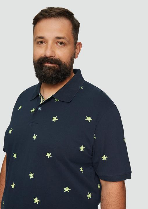 Immagine prodotto S.Oliver Polo-Shirt Poloshirt mit All-over-Print und Kontrast-Details (XXL)