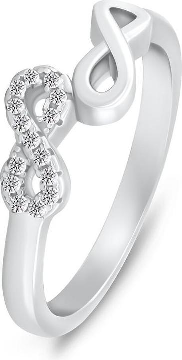 Produktbild Brilio Silver - Decent silver infinity ring with zircons RI122W - Circuit: 55 mm (55)
