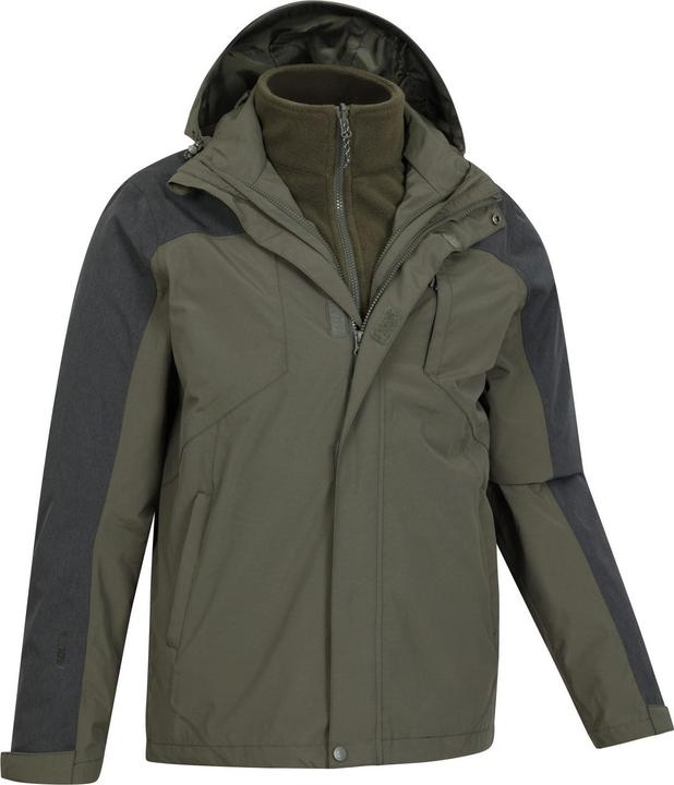 Actual product image Mountain Warehouse Mens District Extreme 3 in 1 Waterproof Jacket (XXS)