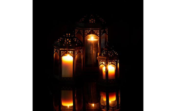 Actual product image Relaxdays Set Of 3 Lanterns (23.5 x 20 x 43 cm, 3 x)