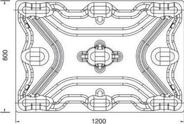 Image du produit Transpak Palette en bois pressé dimensions 800x1200mm capacité de charge 1250kg Euromass bois brun (5 pcs)