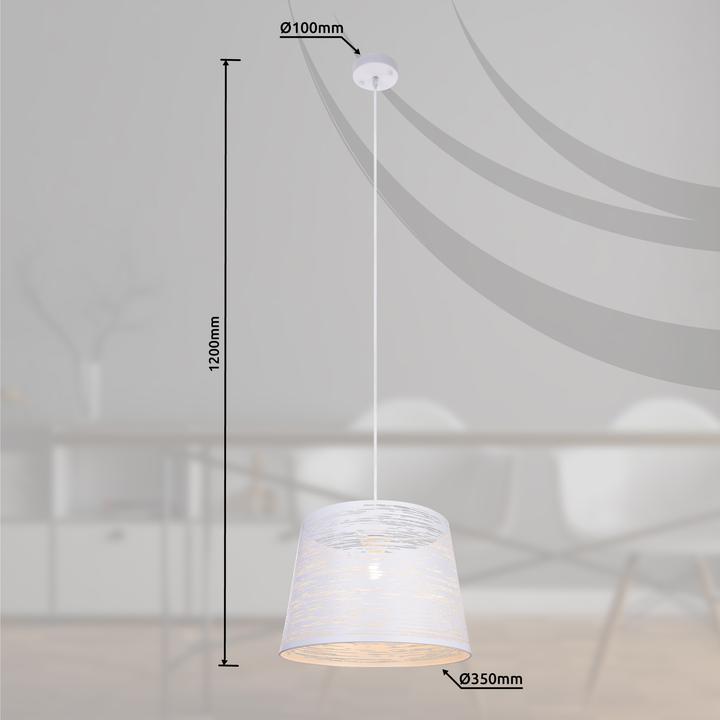 Image du produit Globo Lampe à suspendre BECCA, métal blanc, 15314W (E27)