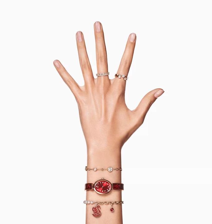 Immagine prodotto Swarovski Bracciale in ambra taglio rotondo in oro bianco (19.50 cm, Metallo Swarovski)