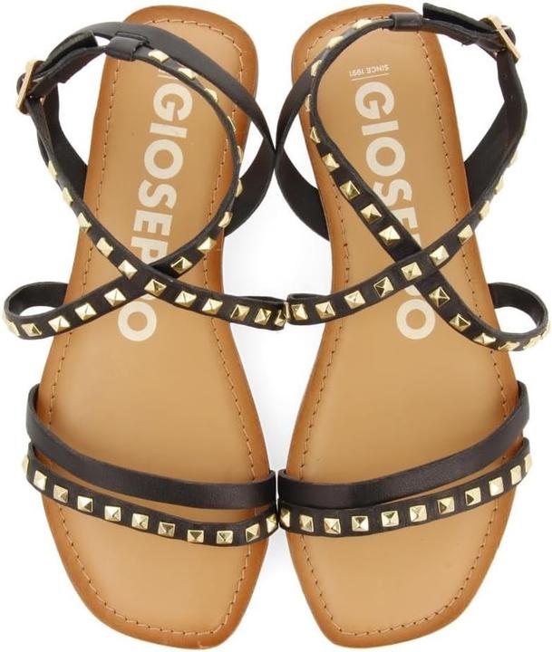 Actual product image Gioseppo Flexible Sole Adjustable Ankle Strap Leather Lined Footbed (36)
