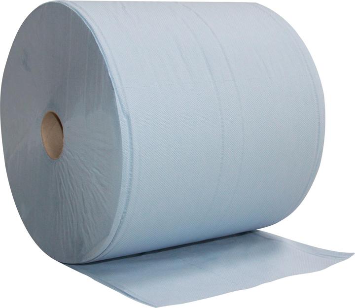 Nordvlies 2 rollen poetsdoeken Basic 2-laags blauw, 1000 vellen (2 x)