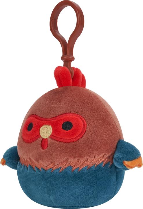 Actual product image Squishmallows - Asst 9 cm P15 Clip On - Brown and Blue Rooster