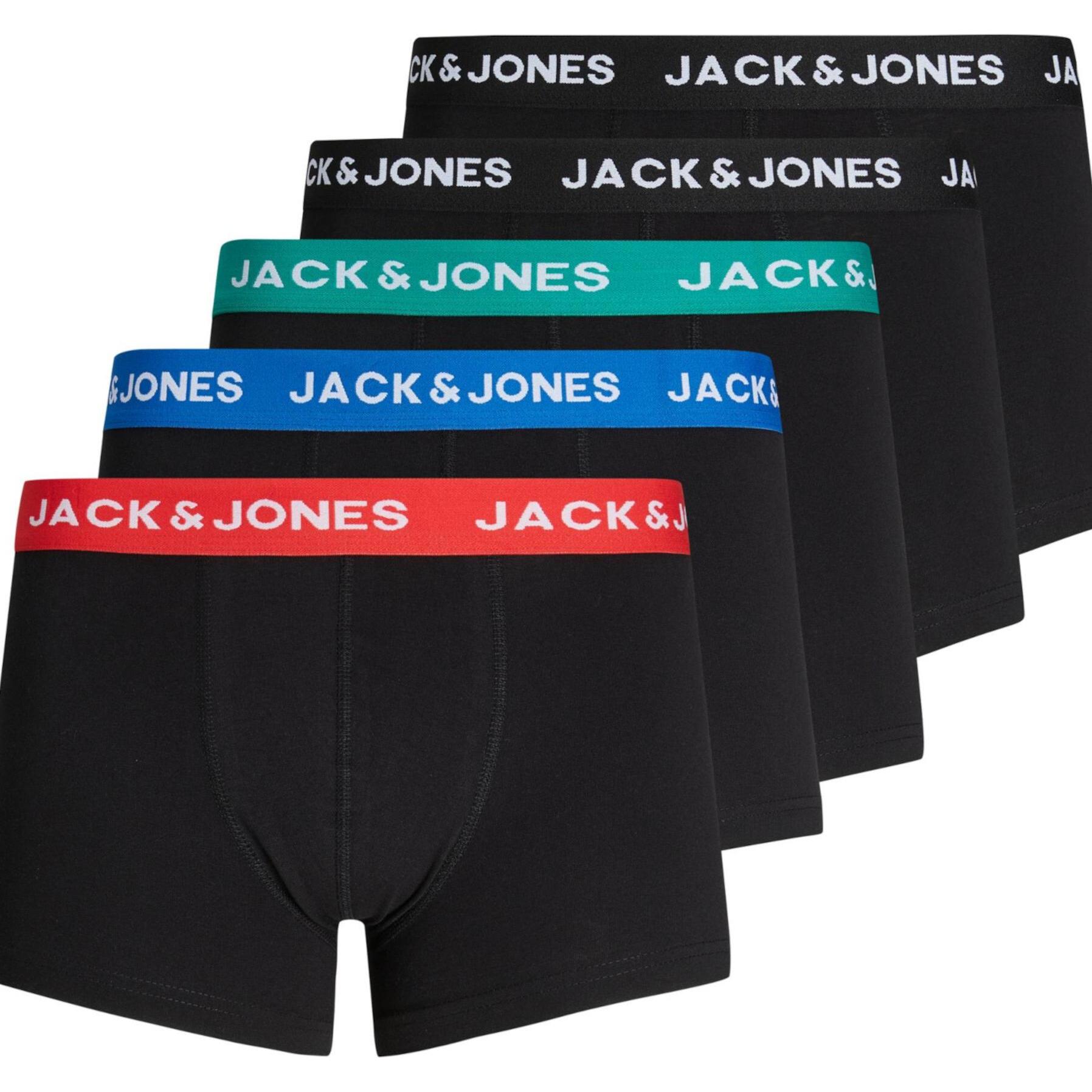 Jack & Jones, Herren, Unterhosen, Huey, Schwarz, (M, 5er Pack)