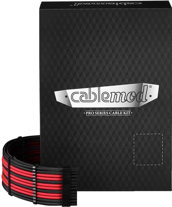 Actual product image CableMod C-Series Pro ModMesh 12VHPWR Cable Kit for Corsair RM, RMi, RMx (Black Label) - black/red