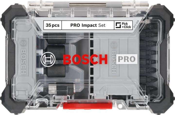 Actual product image Bosch Professional Zubehör PRO Impact screwdriver bit set (Cross Phillips PH, Cross Pozidriv PZ, Hexagon socket TX, Hexagonal, Screw slot)