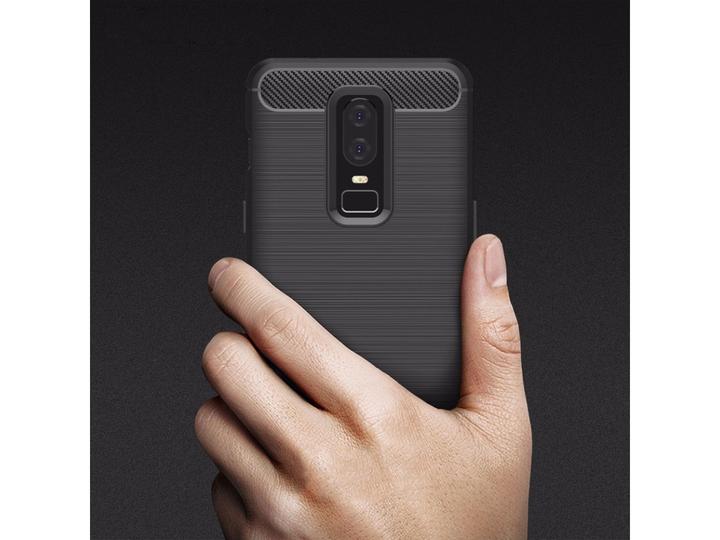 Produktbild Screenguard OnePlus 6 Hülle Carbon Brushed Soft TPU (OnePlus 6)