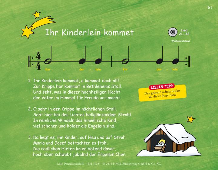 Produktbild Lillis Percussionschule mit CD (Deutsch, Barbara Hintermeier, Birgit Baude, Helmut Hage, 2015)